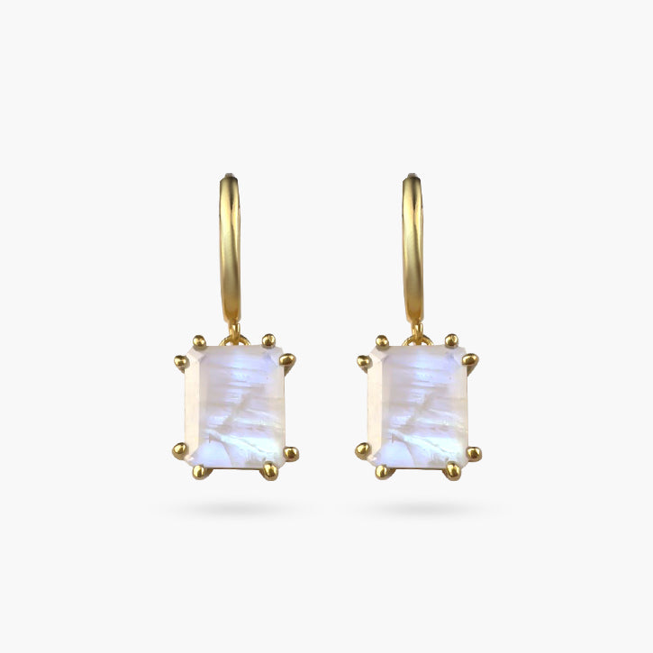 CLASSIC MOONSTONE HOOPS